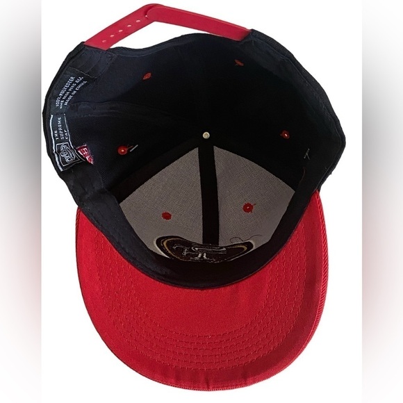 NFL San Francisco 49ers The Supreme Cap Snap Back Flat Bill NFL Red Black NWT OS - Picture 6 of 7